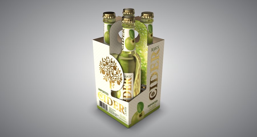 Pack of 4 bottles — 3D Product View
