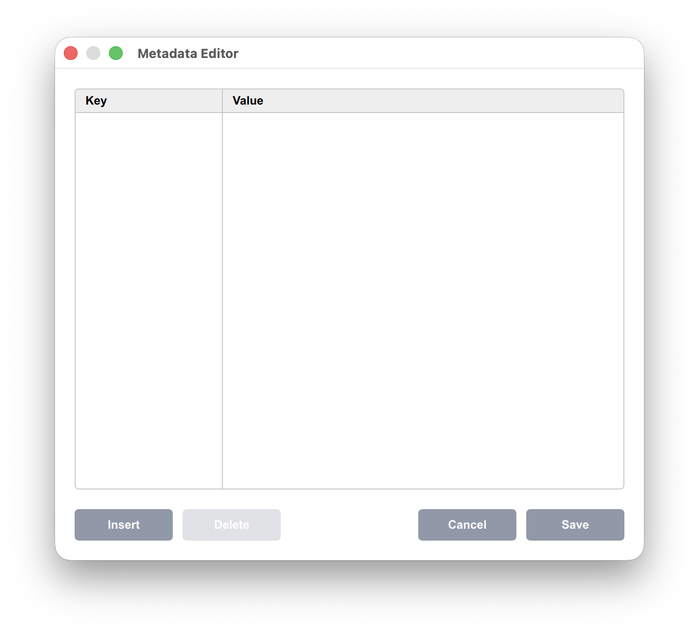 Koru Metadata Editor