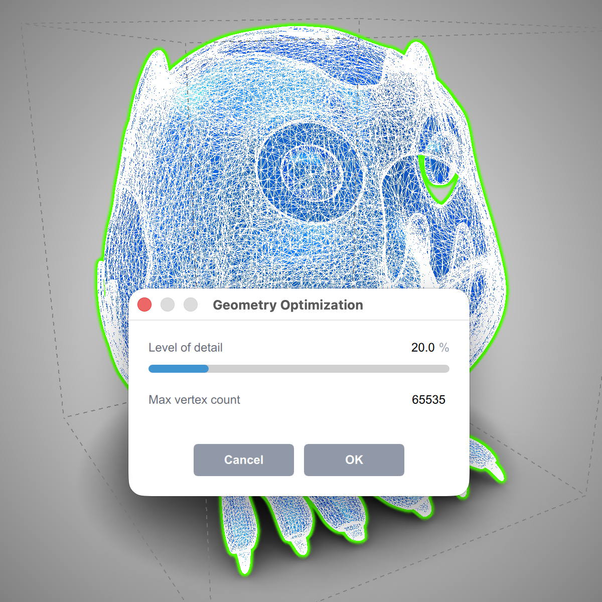Optimized Mesh in Koru