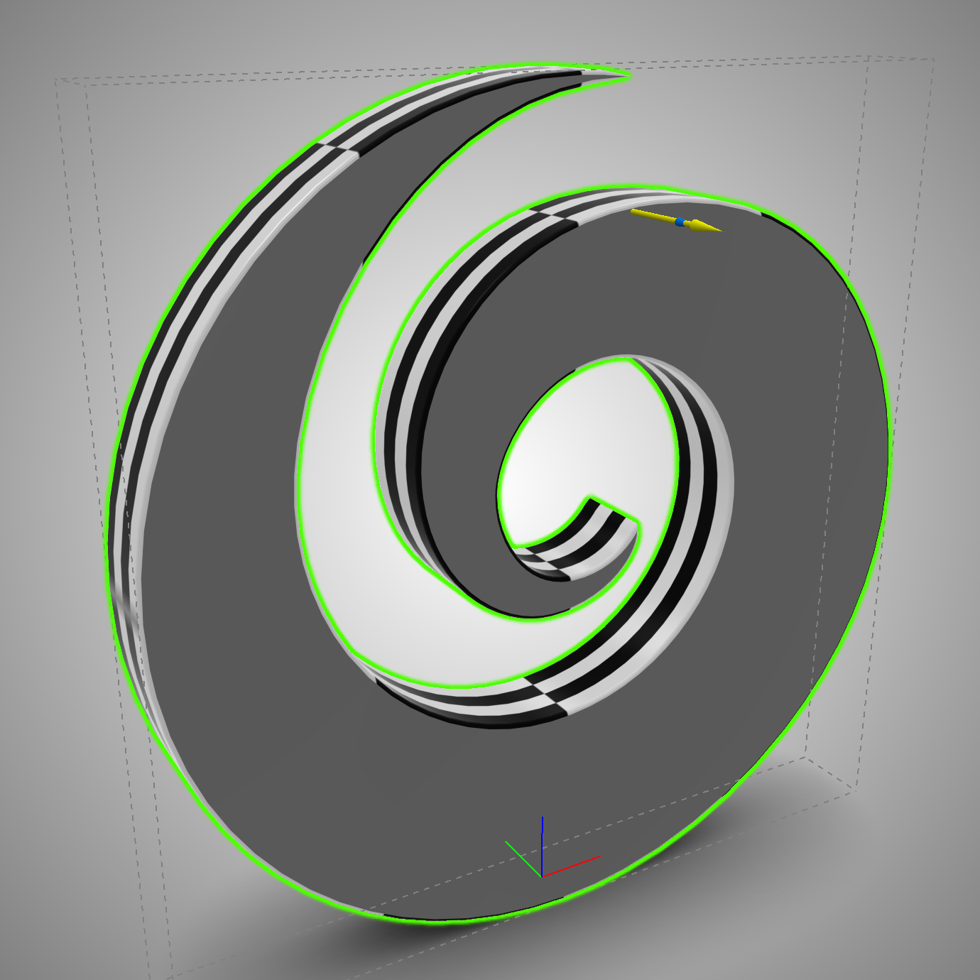 Koru with a koru model